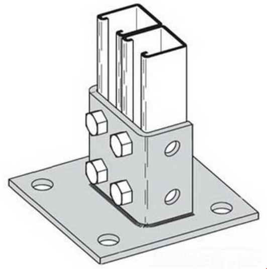 Юнистрат для крепления. Unistrut sytem. Unistrut Space. Double Post Base.