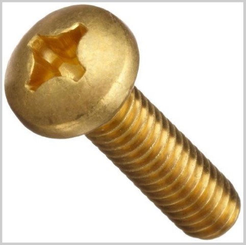 Brass Mach screw rnd #10-24x1-1/2
