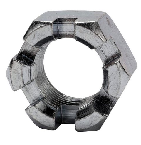 5x 5/8-11 Slotted Hex Castle Nuts - Zinc Plated Steel Coarse Thread 5/8x11 - Rivercity Fastener