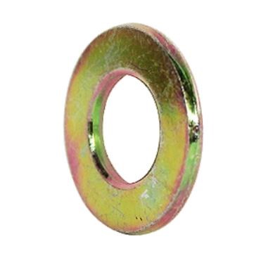 Ten (10) USS 1/2 in Flat Washers Thru-Hardened Grade 8 Yellow Zinc 1
