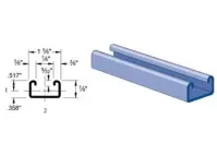 Strut slotted 7/8 pre-gal 10'