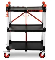 CRESCENT FOLDABLE THREE SHELF CART (LARGE)