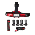 MILWAUKEE 600 LUMEN USB RECHARGEABLE LOW PROFILE HEADLAMP KIT W,HARD HAT CLIPS