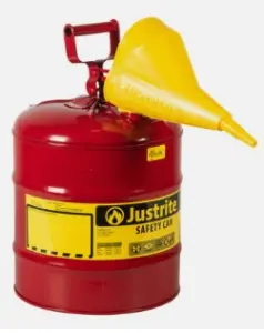 red safety can funnel