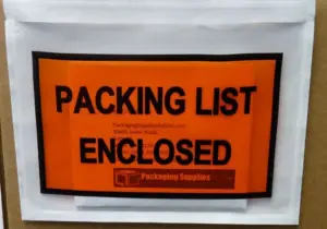 Packing list holder